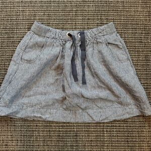 J. Crew Gray Skater Mini Skirt with Tie Front